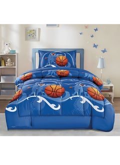 اشتري Elevate Kids' Bedrooms with our Reversible Cartoons Printed 3-Piece Comforter Set في السعودية