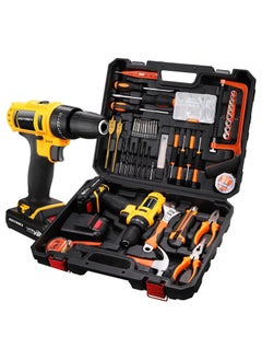 Buy 128 Piece Power Drill Combo with 36V Cordless Drill, 10MM 3/8'' Keyless Chuck, Professional Household Home Tool Kit Set, DIY Hand Tool Kits for Garden Office House Repair in Saudi Arabia