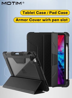 اشتري Case for iPad 10th Generation 10.9 Inch 2022 with Pencil Holder, Rugged Heavy Duty Shockproof Cover Case with Kickstand for iPad 10 في الامارات