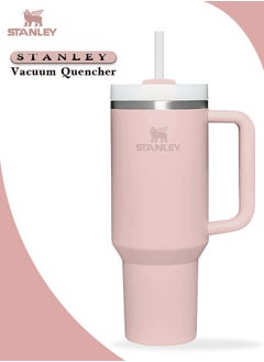 Buy Stanley Quencher H2.0 Flow State 40oz Rose Gold Stainless Steel Vacuum Insulated Tumbler with Lid and 2 Straw for Water and Iced Tea, Cold Retention in Pack of 1 & 2 in UAE