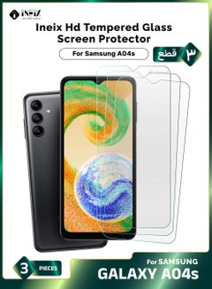 Buy 3-PiecesTempered Glass Screen Protector For Samsung Galaxy A04s-Clear in Saudi Arabia