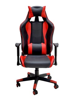 Buy SBF High Back Faux Leather Gaming Chair with 2D Armrests - Reclining Office Chair with Adjustable Height, Headrest, Lumbar Support, Ergonomic Swivel Computer Chair, Red Black in UAE