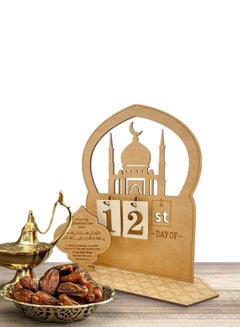 اشتري Ramadan Advent Calendar Wooden Countdown Calendars Decorations for Home 30 Days في السعودية