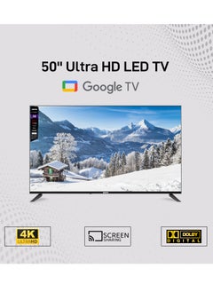 اشتري تلفزيون جوجل Geepas مقاس 50 بوصة - GLED5006SGXHD | صوت Dolby، تلفزيون LED فائق الدقة، Chromecast مدمج | مع جهاز تحكم عن بعد، ومنافذ HDMI وUSB | محتويات مرخصة وتطبيقات مثبتة مسبقًا، وشبكة Wi-Fi ومشاركة الشاشة في السعودية