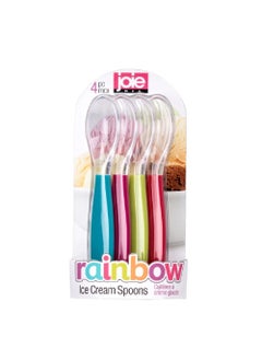 Buy Joie Rainbow Ice Cream Spoons (4 Pc Card) in UAE