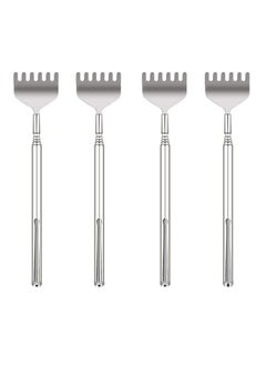 Buy 4 Packs Back Scratchers Telescopic Back Scratcher 16-55.1cm Silver Extendable Back Massager Tool with Pocket Clip in UAE