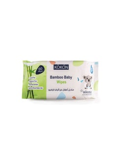 Buy Bamboo Baby Wipes - 60 Pcs in Saudi Arabia
