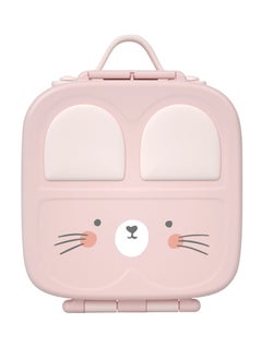 Buy Snack Attack TM Lunch Box Bento style Bunny Shape Pink Color for Kids|3/4 Convertible Compartments| BPA Free| Leak Proof| Dishwasher Safe | Back to School Season |Food Graded Materials (Tea pink) in UAE