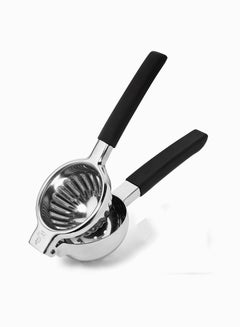 Buy Lemon Squeezer, Lemon Lime Squeezer with Large Bowl and Silicone Handles, Premium Metal Lime Squeezer, 304 Stainless Steel Manual Juicer for Juicing Oranges, Big Lemons & Limes, Black in Saudi Arabia