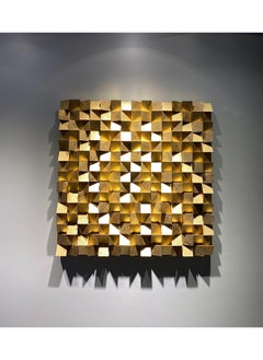 Buy Gold Monochrome Wood Wall Decor By Woodeometry in Egypt