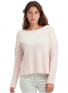 اشتري Knit Ribbed Round Pullover Relaxed Fit في مصر