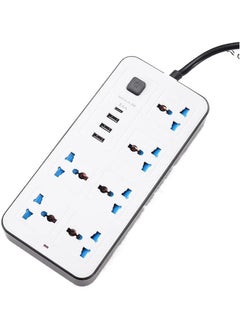 Buy Socket Power Board with 1.8m Extension Cable AC C-Type Port Charging Power Socket(OneColor) in UAE