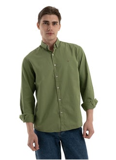 Buy Shirt Men's, Stylish, Oxford Cotton , Olive in Egypt