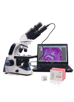 اشتري Swift SW380B 40X-2500X Magnification, Siedentopf Head, Research-Grade Binocular Compound Lab Microscope with Wide-Field 10X and 25X Eyepieces, Mechanical Stage, Ultra-Precise Focusing في الامارات