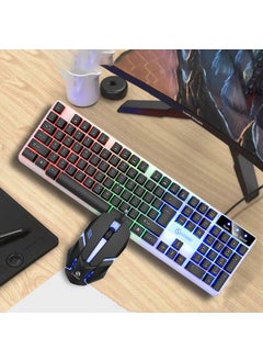 Buy GTX300 Gaming Keyboard and Mouse Set with Colorful Backlight GTX350 Black Edition Luminous in Saudi Arabia