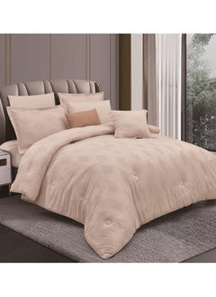 Buy Jacquard comforter set from Horse with a durable and soft fabric 8 pieces king size in Saudi Arabia