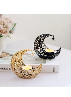 Buy 2-Piece Metal Moon Star Stands Candlesticks in Saudi Arabia