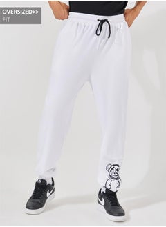 اشتري Teddy Placement Print Oversized Joggers with Drawcord في السعودية