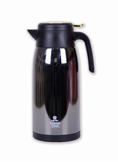 Buy BRITISH CHEF Hot & Cold  Vacuum Flask BC407 | Stainless Steel with Double Wall Glass Thermos | 1.6 Liter Capacity  (Black) in Saudi Arabia