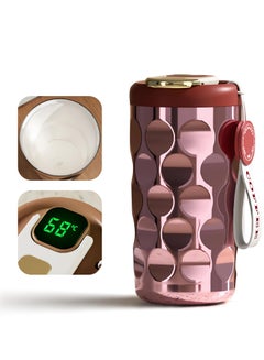 اشتري Coffee Thermos, Portable LED Temperature Display Coffee Mug, 410ml Large Capacity Coffee Cup, Portable High-End 316 Stainless Steel Keep Warm and Cold Intelligent Cup for Travel في السعودية