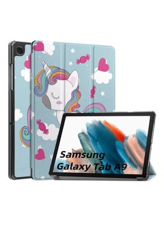 Buy Trifold Smart Cover Protective Slim Case for Samsung Galaxy Tab A9 Unicorn in Saudi Arabia