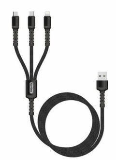 Buy Go-Des 3-in-1 Fast Charging Data Cable: Type-C, iOS, and Micro USB, 3A, 1.2M GD-UC511V in UAE