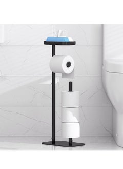 Buy Toilet Paper Holder Stand, Floor standing toilet roll holder with Phone Shelf, Standing Toilet Paper Holder for Bathroom in Saudi Arabia