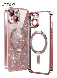 Buy For iPhone 15 Case, Compatible with Magsafe, Full Camera Protection, Soft Magnetic Shockproof Phone Case Designed for Women, Rose Gold in UAE