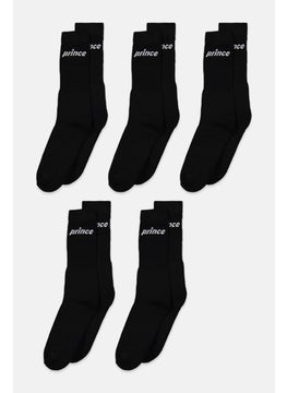 اشتري Men 5 Pairs Crew Socks, Black في الامارات