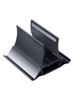Buy Vertical Laptop Stand,Tablet Phone Holder for Desktop Black in Saudi Arabia