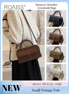 اشتري حقيبة كروس بكتف واحد كلاسيكية للنساء حقائب مربعة صغيرة عصرية متعددة الاستخدامات مع مقبض حمل وخطاف وحزام كتف قابل للتعديل في الامارات