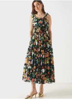 Buy Floral Print Ruffle Dress in UAE