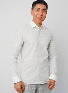 Buy Men’s Autumn Shirt Long Sleeves Collared no Pockets– Alloy in UAE