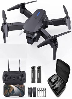 اشتري Mini Drone with Camera RC Drone Foldable Drone with Carrying Case, 2 Batteries, 90 Adjustable Lens, One Key Take Off/Land, Altitude Hold, 360 Flip في الامارات