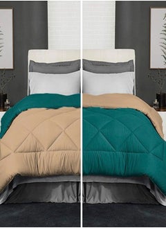 Buy Snooze,Winter quilt double face, 220*235 cm, Beige &Teal in Egypt