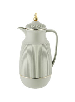 Buy Plastic Coffee & Tea Flask 1 Liter Light Grey/Gold in Saudi Arabia