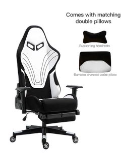 اشتري Home Esports Game Chair with Foot Rest, Waist Pillow, Adjustable Pillow في السعودية