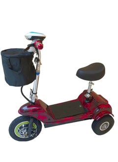 Buy Ultimate Mobility Champion Scooter With Seat And Basket For Enhanced Convenience Red/Black in UAE