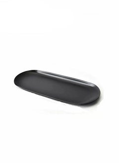 اشتري Oval Shaped Dessert Cake Tray Black 23 x 9.5 cm في الامارات