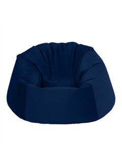 Buy Chair | Round Bean Bag Velvet - Dark Blue in Saudi Arabia