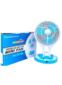 اشتري USB Mini Desk Fan Rechargeable Battery Cooling Air for Home Office Car Outdoor Travel في السعودية