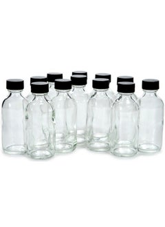 Buy 12 Clear 2 Oz Glass Bottles With Lids in Saudi Arabia