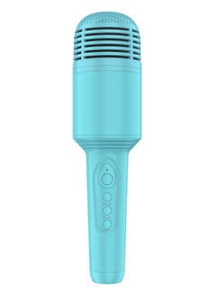 Buy Wireless Bluetooth Karaoke Microphone with Speaker Blue in Saudi Arabia