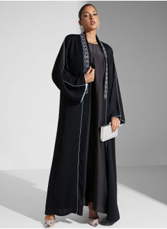 Buy Embellished Flared Sleeve Abaya in UAE