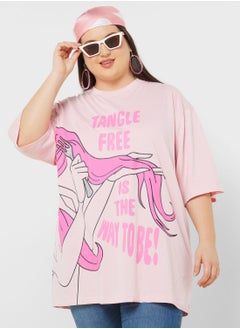 اشتري Princess Plus Size Oversize Graphic T-Shirt في السعودية