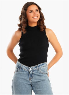 Buy Sleeveless Ribbed Pullover in Egypt