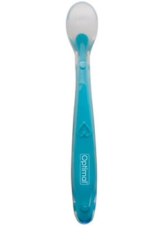 Buy Flexible Silicone Spoon 6 Month Plus Blue in Saudi Arabia