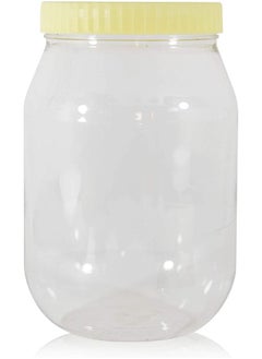 اشتري Alsaqer Round Spicejar/Pet Jar/Plastic Food Storage Jar 3000 Ml Capacity Clear في الامارات