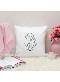 اشتري Lady Face with A Flying Bird Print Personalized Pillow, 40x40cm Decorative Throw Pillow by Spoil Your Wall في الامارات