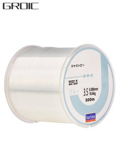 Buy Nylon String Fishing Line, Cord Clear Fluorocarbon Strong Monofilament Wire Flexible Wear-resistant Super Pulling Force Cut for Hanging Decorations Beading Crafts Kite - 500M in Saudi Arabia